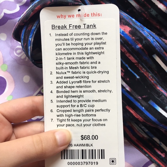 lululemon Break Free Tank NWT 2,4,6 - Picture 8 of 9